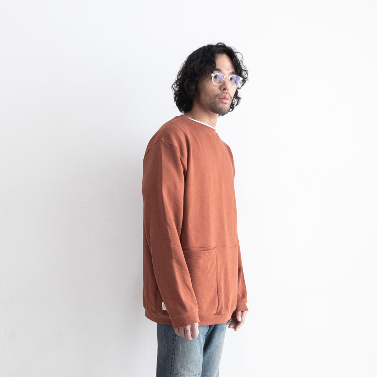 ML pocket sweater_brick orange